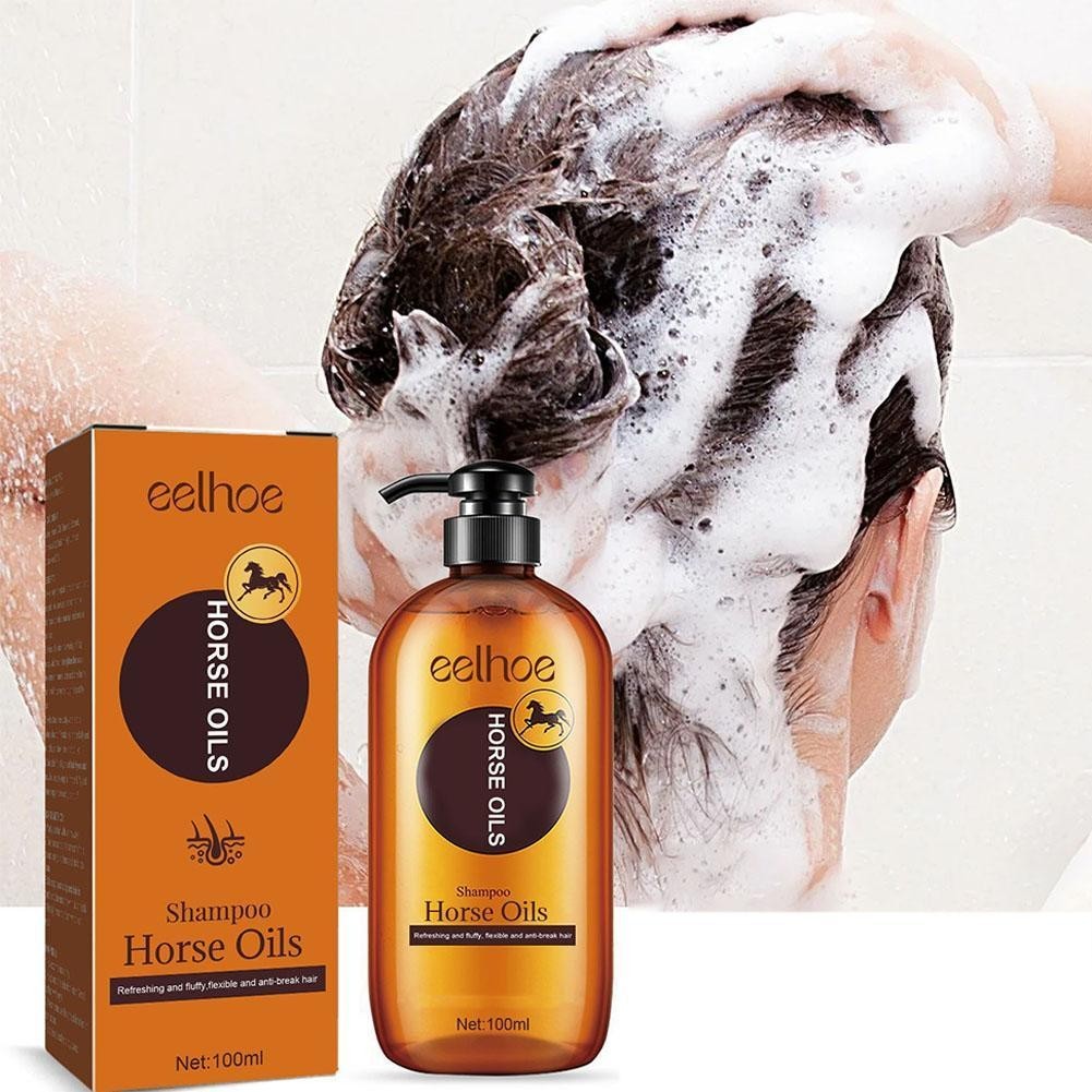 Horse Oil Shampoo For Hair Loss Hair Growth Shampoo With Horse Oil 100ml L1O1