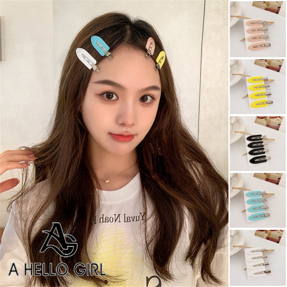 Hello GIRL เกาหลีเรียบง ่ ายอเนกประสงค ์ สีมาการอง DIY ไร ้ รอยต ่ อหนึ ่ งคําคลิปหูฟังสําหรับผู ้ ห