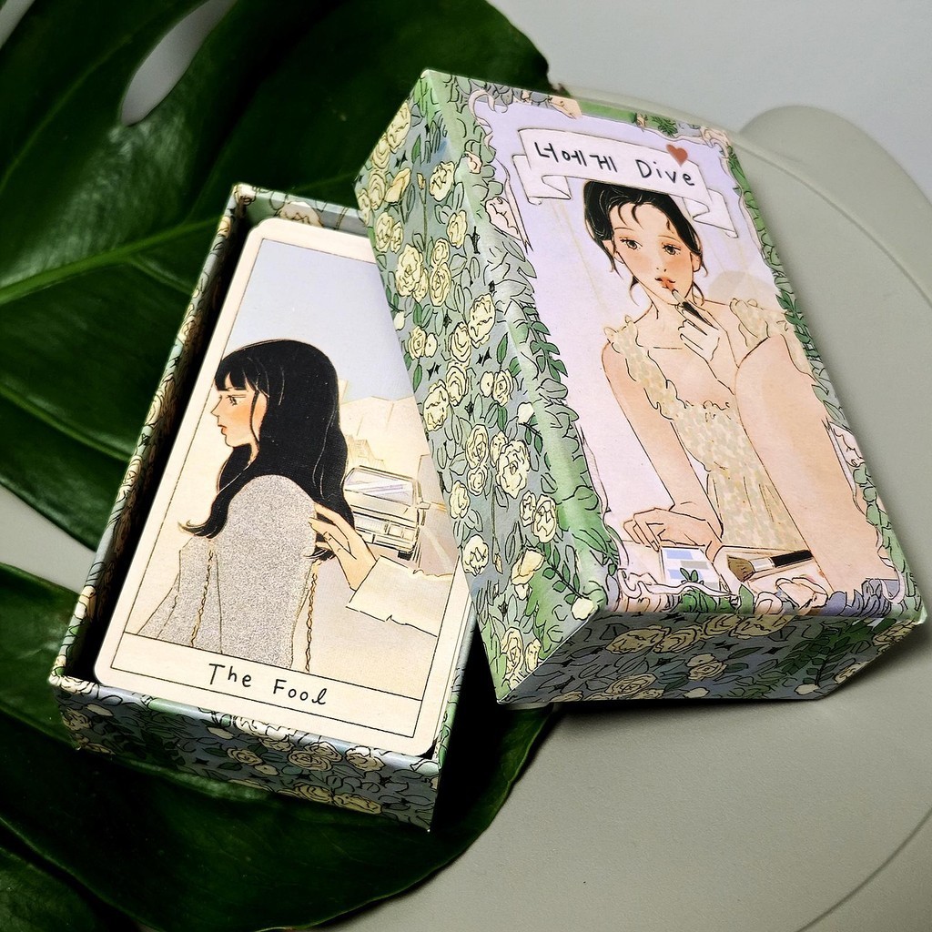12 *7 ซม.Love Story ไพ ่ ทาโรต ์ ดาดฟ ้ าในกล ่ องแข ็ งขึ ้ นและลงของขวัญกล ่ อง "Dive To You ❅ 78 ชิ ้ นการ ์ ดเกาหลีโรแมนติก