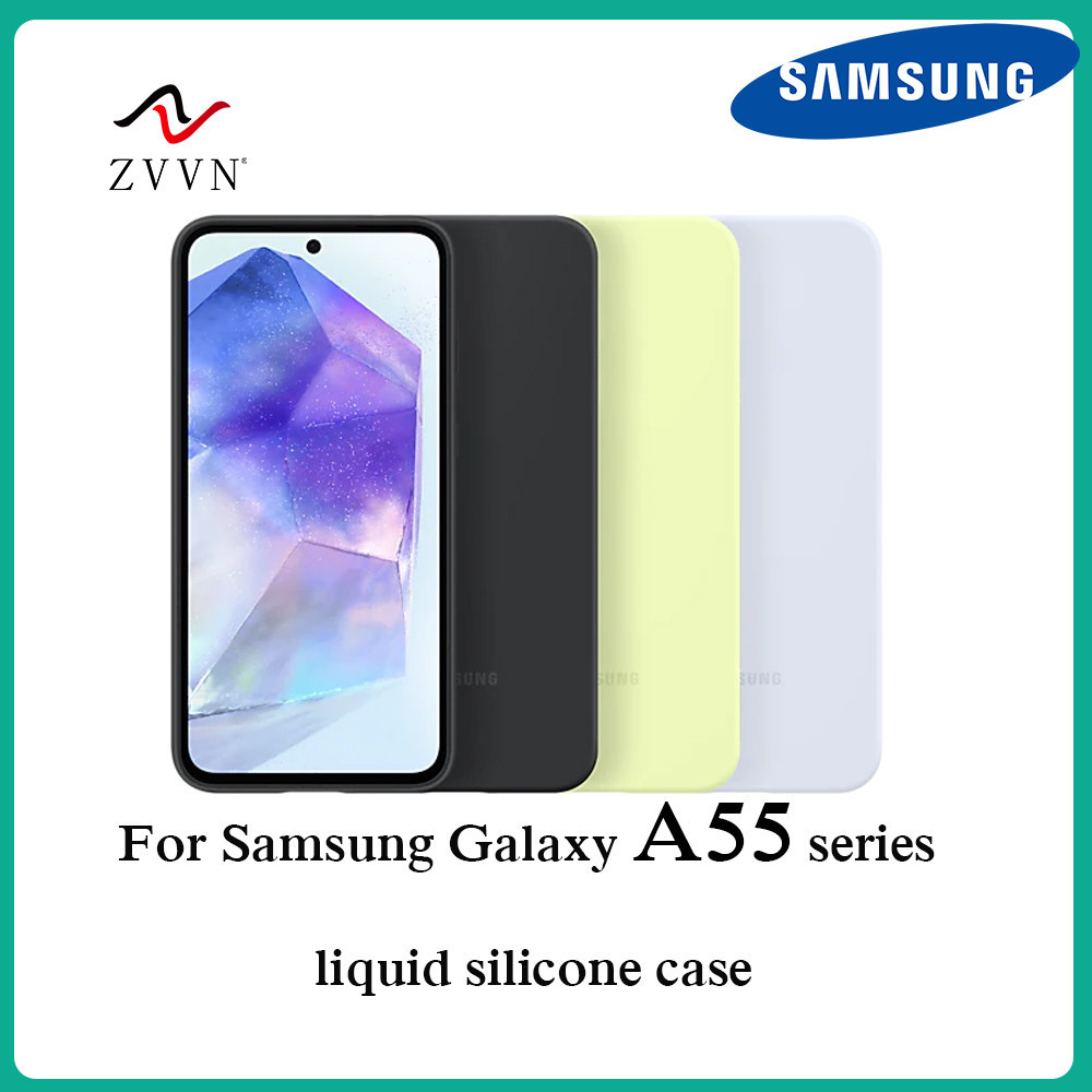 ใหม่เข้ากันได้สําหรับ Samsung Galaxy A55 เคสโทรศัพท์มือถือซิลิโคนเหลวกล้องกันกระแทกแบบนุ่มปกป้องนุ่ม A55 ฝาครอบป้องกันแบบรวมทุกอย่าง