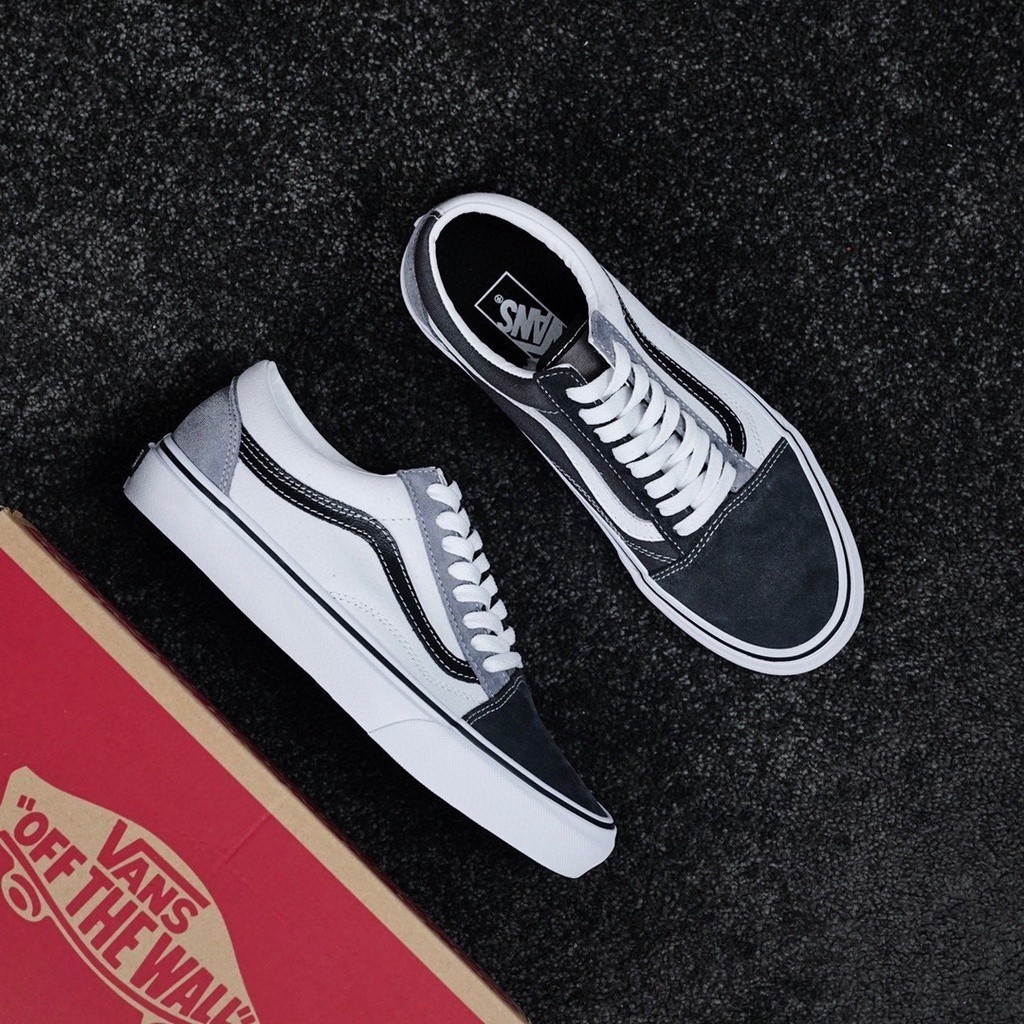 Vans OLD Skool Off-White Contrast Color Stripe Stitching Low top รองเท ้ าลําลอง