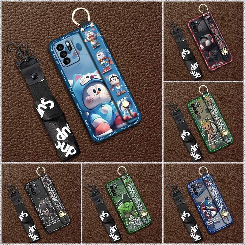 Lanyard Phone Holder Phone Case For OPPO Reno6Z 5G Kickstand phone protector Back Cover cell phone case phone case