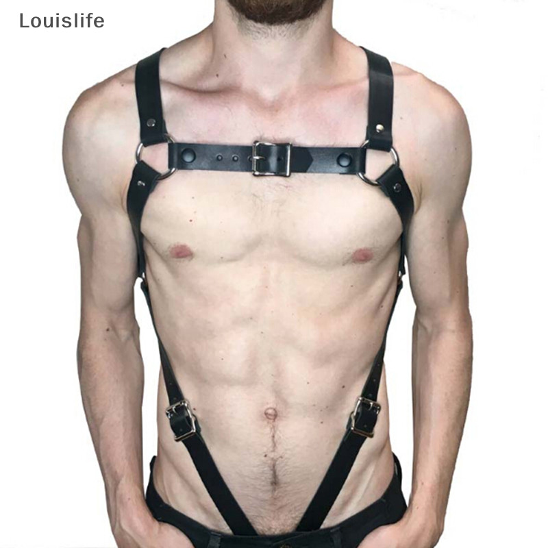 Llph ผู ้ ชาย Body Restraint หนังสายรัดเข ็ มขัดสายรัด Suspenders Braces Armor เครื ่ องแต ่ งกาย LLP
