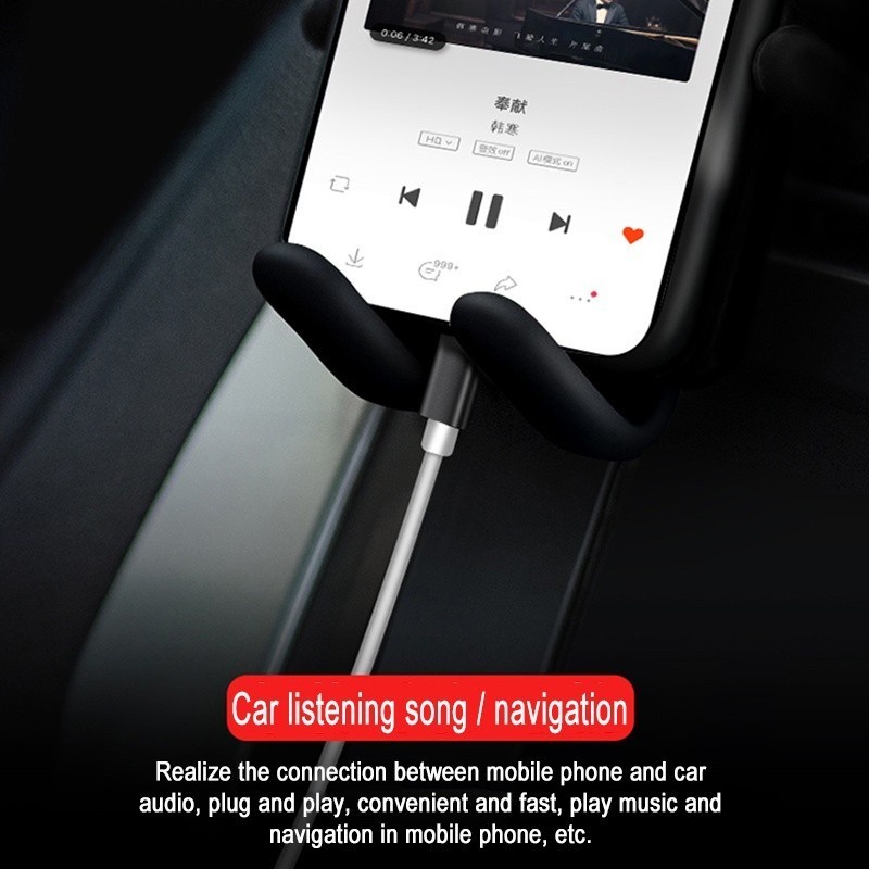 【รับประกัน 1 ปี】สายaux type c/Li สายสัญญานเสืยง อะแดปเตอร์ อะแดปเตอร์เสียงหูฟัง สายเสียบฟังเพลงในรถ