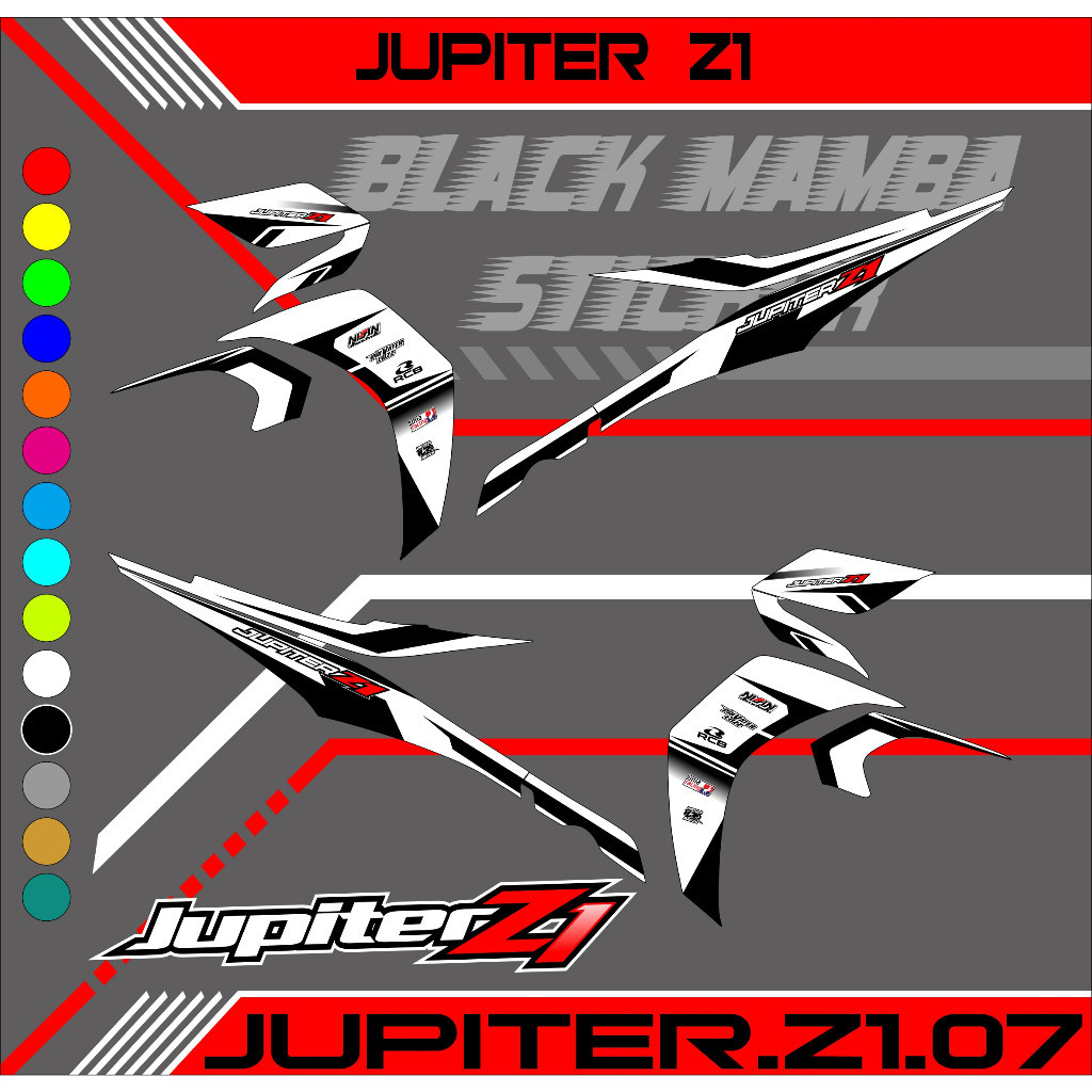 สติ๊กเกอร์สตริป JUPITER Z1 สติ๊กเกอร์ JUPITER Z1 สติ๊กเกอร์ใหม่ LIS LIST YAMAHA JUPITER Z1 CODE 07