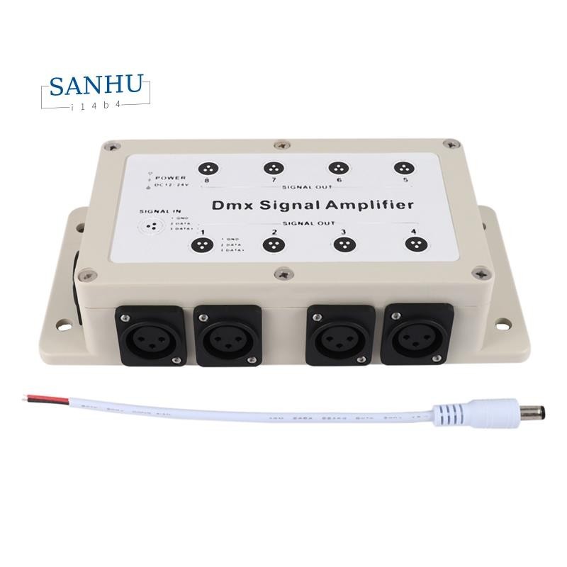 【sanhui14b4 】Dc12-24V 8 ช ่ องเอาต ์ พุต Dmx Dmx512 Led Controller เครื ่ องขยายเสียงสัญญาณ