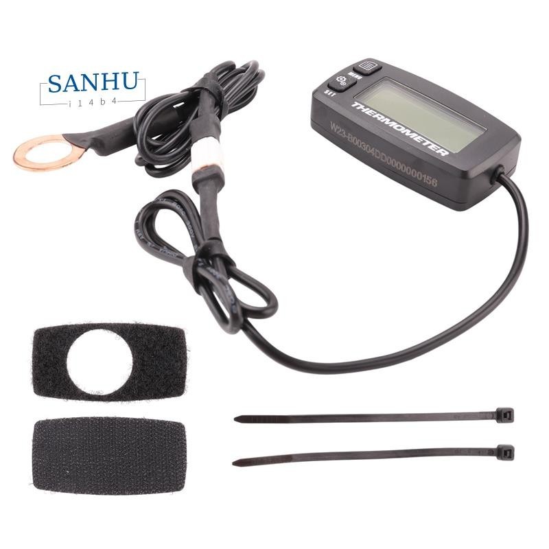 【sanhui14b4 】 เครื ่ องวัดความเร ็ วแบบดิจิตอล Tach Hour Meter พร ้ อมเซนเซอร ์ RL-TS002 RPM Counter