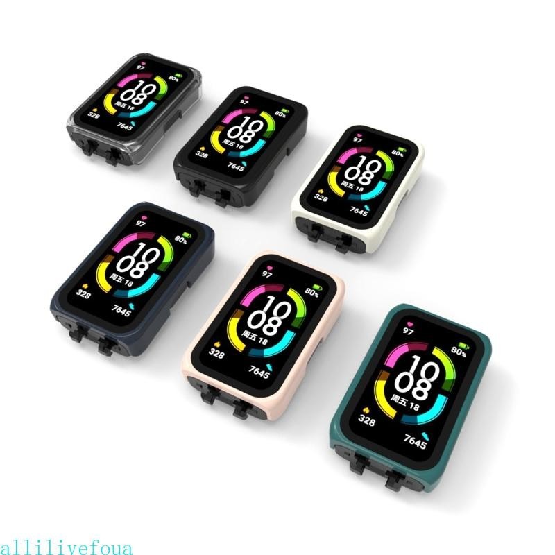 Allilivefoua ฝาครอบป ้ องกันนาฬิกาสําหรับ Honor Band 6 Smartwatch สําหรับ Shell Screen Protector สําหรับ Smart Wris