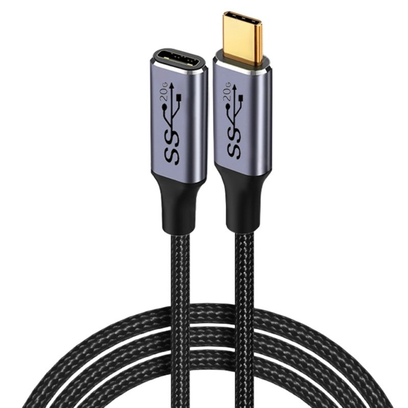 Moon4 TypeC 4K 60Hz Data Extension Cable 100W USB C TypeC Female to Male Extenders