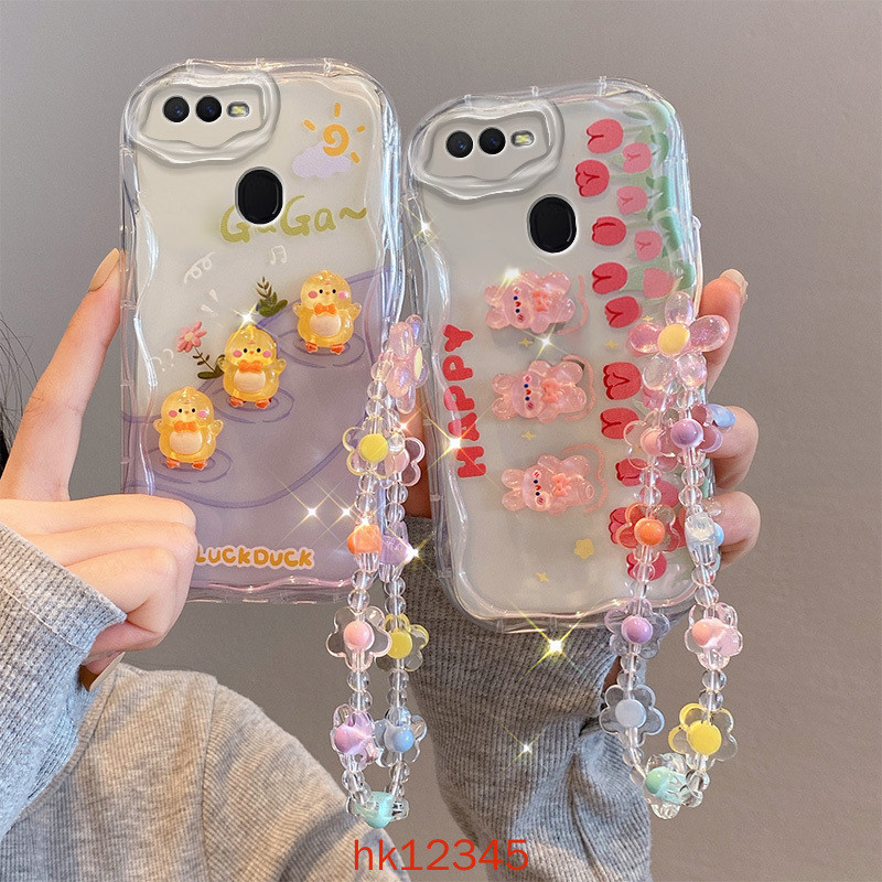 ปลอก oppo F9 a5s a12 F9pro Realme2pro Realme U1 A7 อะนิเมะการ์ตูนซิลิโคนอ่อนนุ่มเคสโทรศัพท์ TY2 พร้อมเชือก