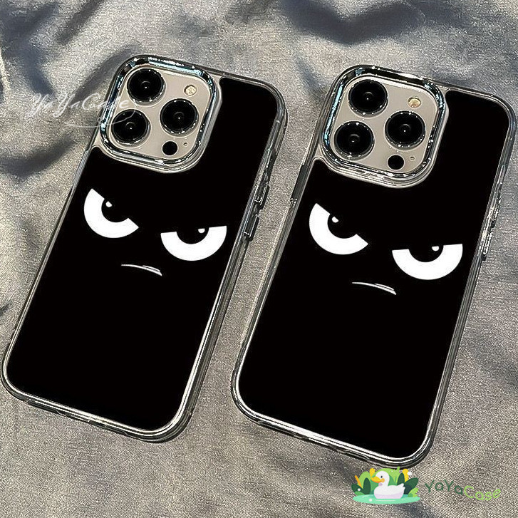 สำหรับ iPhone 11 13 Case FOR เคสไอโฟน14 15 12 pro max 7 8 14 15 Plus X XR XS Max กระเป๋า Emoji สีดำ TPU โปร่งใส SOFT เคส