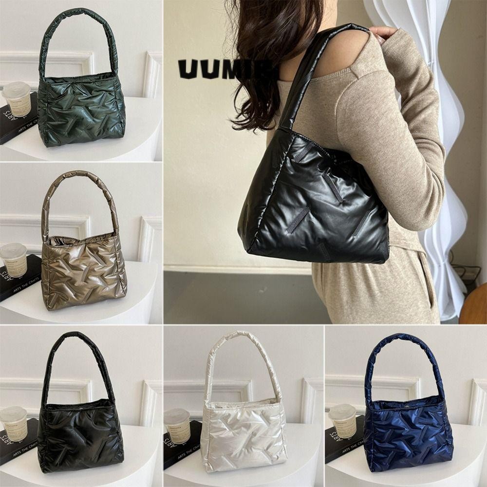 UUMIR กระเป๋าถือ ผ้าฝ้ายนิ่ม ขนาดใหญ่ จุของได้เยอะ สีพื้น สําหรับเดินทาง