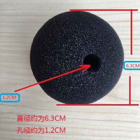 040S Universal 6 ซม.เสียงรบกวนเมตร Windproof Ball ฟองน้ํา Sound Absorption Cotton Ball Mute Anti-Noise Sound ฉนวนกันความร้อน