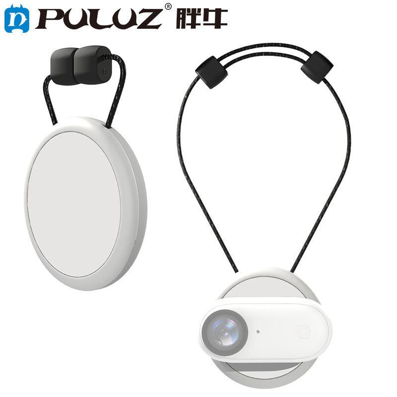 Puluz Magnetic Pendant Holder Quick Release Neck Strap ( สีขาวสําหรับ Insta360 GO 3 Active Camera