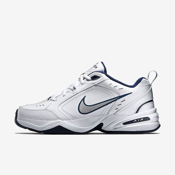 Nike Air Monarch IV Men 's Shoes Multifunctional Training White Dark Blue [415445-102]