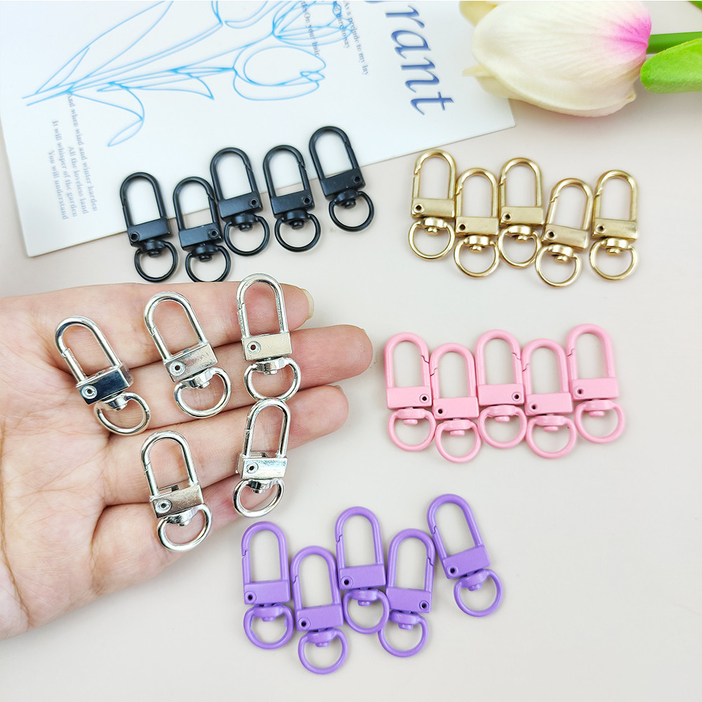 5 ชิ ้ น/ชุดพวงกุญแจโลหะMulticolor Alloy Snap Lobster Clasp Keyrings DIYอุปกรณ ์ เสริมเครื ่ องประดับทําอุปกรณ ์ Key Hook