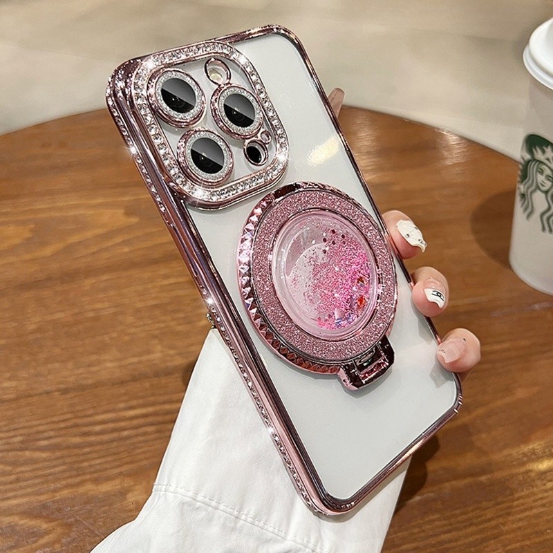 Flash powder Holderเคสโทรศัพท์สําหรับiPhone 11 12 13 14 15 Pro max 15 plus XR XS Maxเลนส์ป้องกันกล้องกันกระแทกTPU soft Caseเคสโทรศัพท์