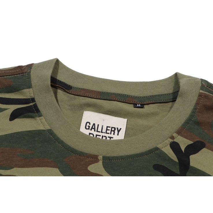 ลายพรางแขนสั ้ น Gallery Dept รุ ่ นแรกตัวอักษรพื ้ นฐานโลโก ้ สโลแกนเสื ้ อยืดถนนสูงผ ้ าฝ ้ ายแท ้ ราคา ถูกที่สุด ดีลบีเคเค แกลเลอรีภาพที่ 9