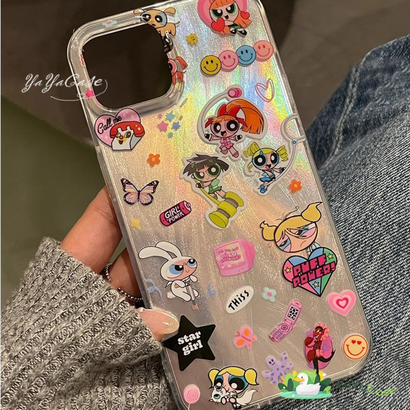 🦢สำหรับ iPhone11 13 CASE For เคสไอโฟน15 14 12 Pro Max X XR XS MAX 7 8 14 15 Plus สาวน่ารักรุ่น ขั้นสูงโฮโลแกรม3D เงินเคส