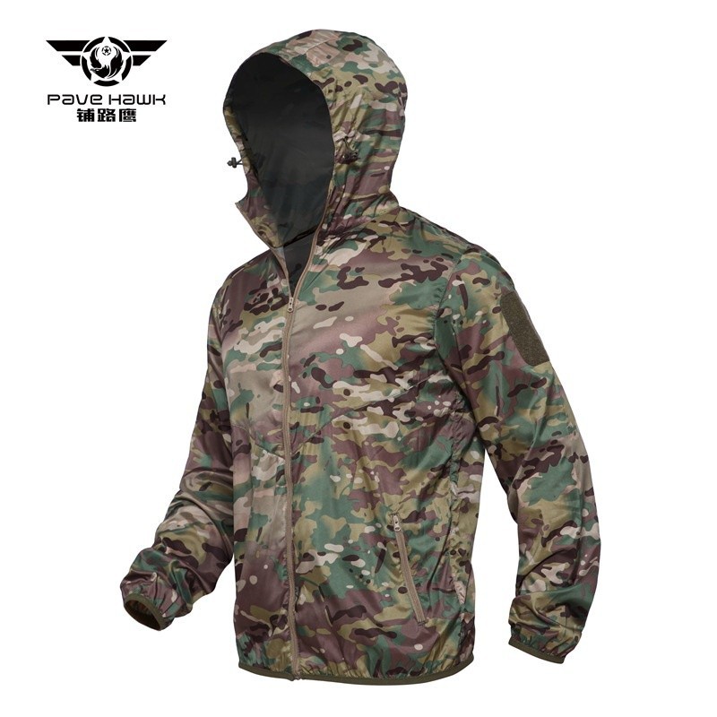 PAVEHAWK เสื้อโค้ทหนังกลางแจ้งยุทธวิธีเสื้อโค้ทหนังพรางยุทธวิธี