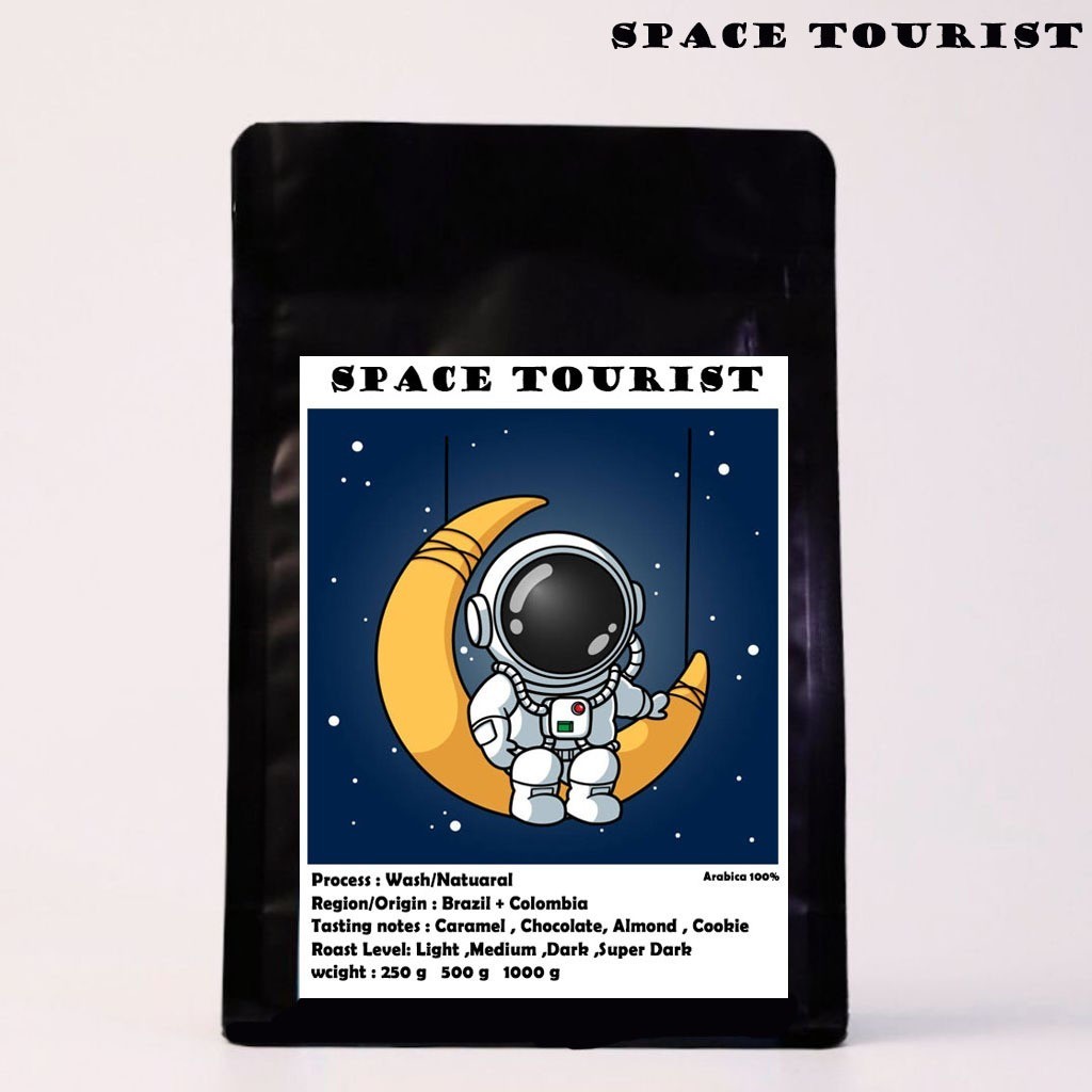 Space tourist เมล็ดกาแฟคั่วใหม่ทุกวัน พร้อมให้บริการบดฟรี มีคั่ว 4 ระดับProcess : Wash/Natuaral