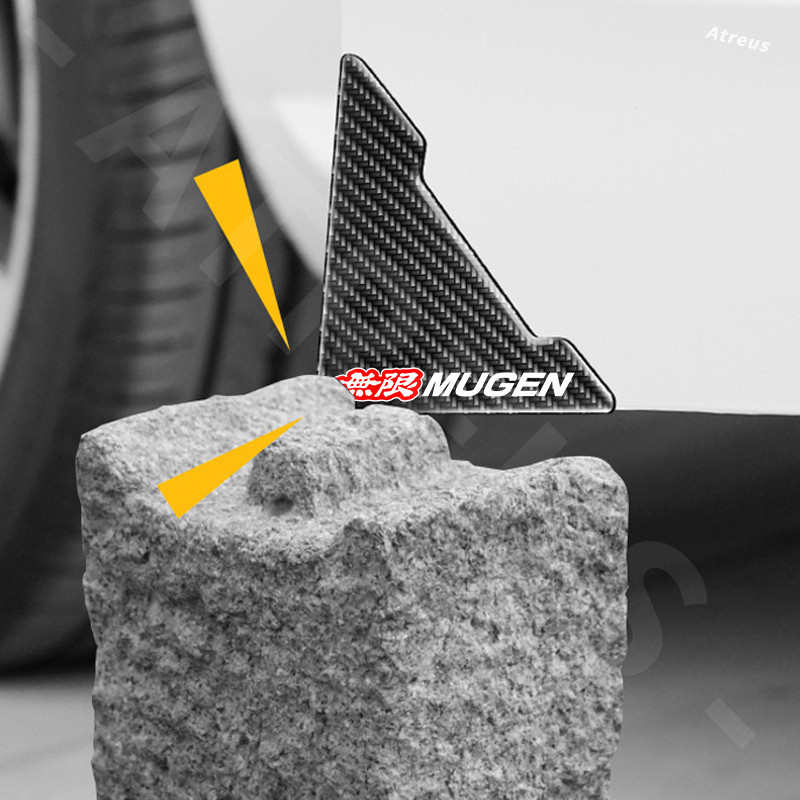 2/4ชิ้น Honda Mugen ซิลิโคนกันกระแทกมุมประตูรถ คาร์บอนไฟเบอร์ ยางกันกระแทก ป้องกันการชนมุมประตูรถยนต์ ซิลิโคนกันมุมประตูรถ สำหรับ Honda civic 11th gen fd fc eg fk HRV Jazz City Mugen Fit Vezel Accord BRV WRV Stream - รูปที่ 3