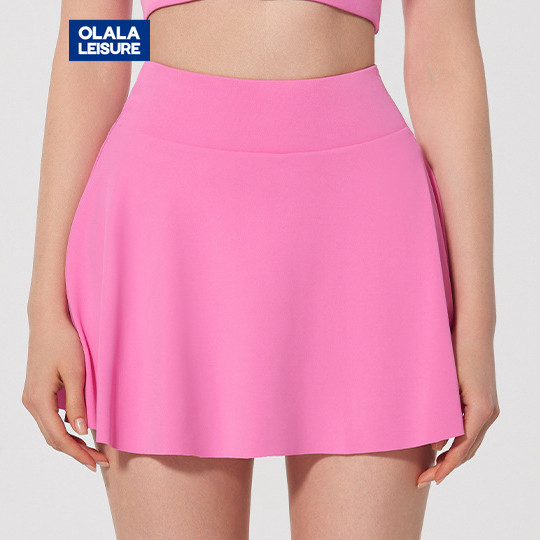 Yoga Sports Skirt Lining Tennis Skirt Inside Pocket Antibacterial
