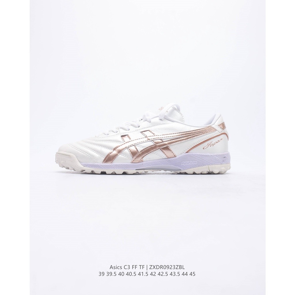 Asics DS LIGHT C3 FF TF Kangaroo Skin AG รองเท้าฟุตบอลหลักสั้นรองเท้าผ้าใบผู้ชายย้อนยุคมีสไตล์