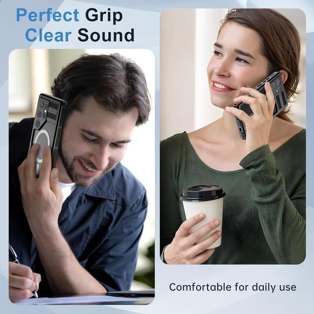 เคสกันน้ำ IP68 สำหรับ Samsung Galaxy S24 S25 Ultra วงแหวนแม่เหล็กสำหรับการชาร์จแบบไร้สาย 360 องศา เคสดำน้ำกันน้ำแบบเต็มตัว - รูปที่ 5