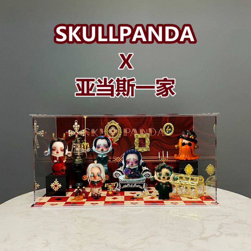 Popmart POPMART SKULLPANDA Adams Family sp6 Generation Mystery Box Theme Scene Display Box