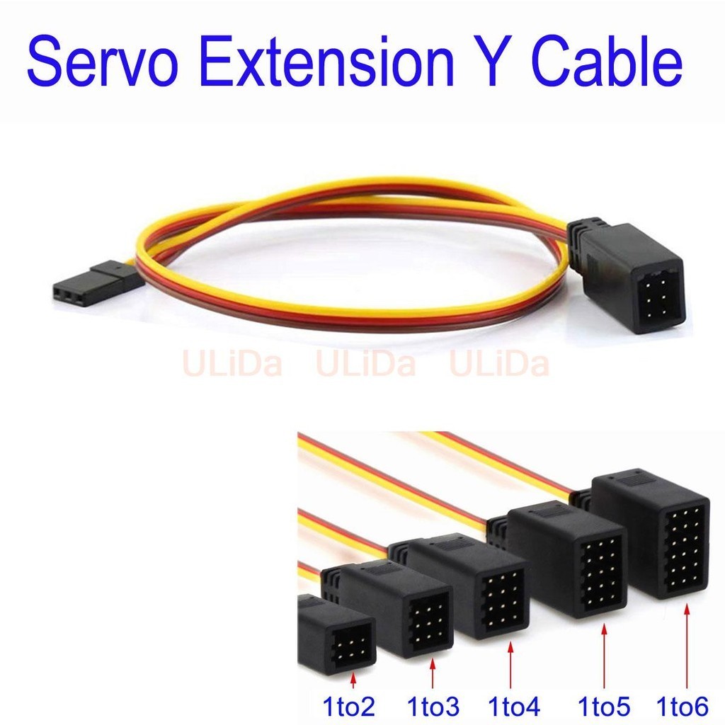 1pcs 35 ซม.1to 2 1 ถึง 3 RC Servo Extension สายไฟสําหรับ Futaba JR RC รถเรือเฮลิคอปเตอร์ Drone Quadcopter เฮลิคอปเตอร์