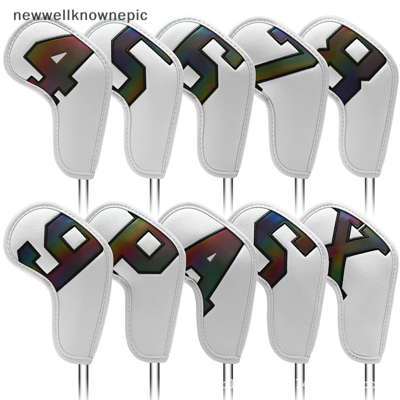 Newwellknownepic 10 ชิ ้ น 6 สี High-end กอล ์ ฟหัวเหล ็ กฝาครอบหัวเหล ็ กฝาครอบ Wedge 4-9 ASPX TH