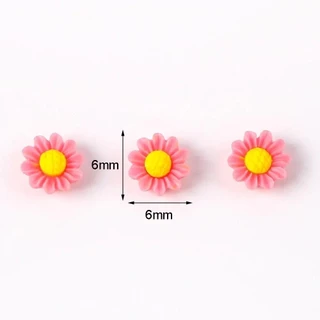 100pcs 3D ผสมเรซิ่นห้ากลีบดอกไม้ Rose เล็บ Charms อุปกรณ์เสริมเล็บ Art Luxury Decoratons อุปกรณ์อะไหล่