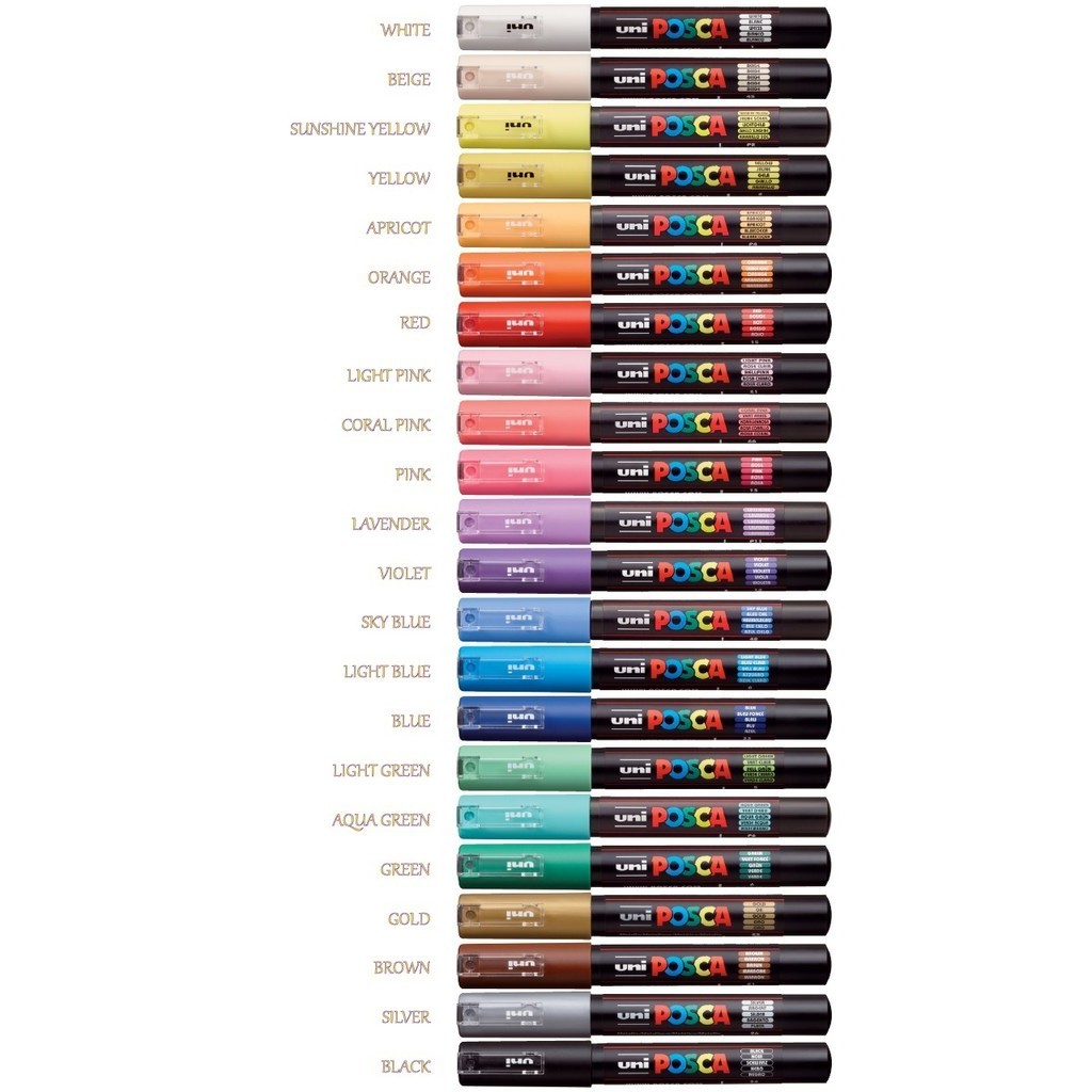 Posca Water Based Paint Marker 0.7 มม . Extra Fine PC-1M เครื ่ องหมายปลอดสารพิษ 1 ชิ ้ น - รูปที่ 5