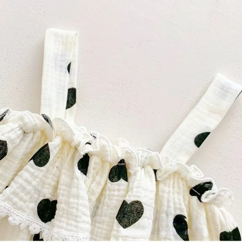 เสื้อผ้าชุดรอมเปอร์เด็ก + ชุดจั๊มสูทแขนกุดฤดูร้อน สายรัดหู + ที่คาดผมกุทัณฑ์ 0-2 ปีชุดบอดี้สูทเด็กผู้หญิงทารกแรกเกิดเสื้อผ้า - รูปที่ 3