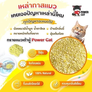 [ 10 ลิตร แบบเกล็ด ] Power Cat Small Flake Tofu Cat Litter Milky Scent พาวเวอร์แคท ทรายแมวเต้าหู้เกล็ด กลิ่นนม ขนาด 1...