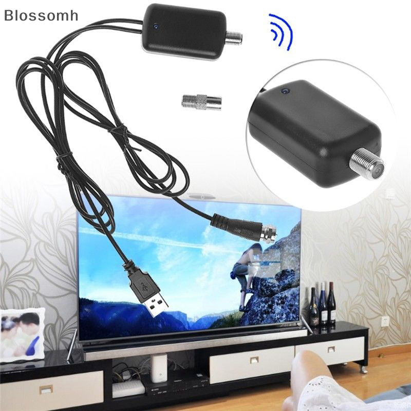 Blossomh Digital HDTV สัญญาณเครื ่ องขยายเสียง Booster สําหรับสายเคเบิลทีวี Fox เสาอากาศ HD Channel 25db ใหม ่