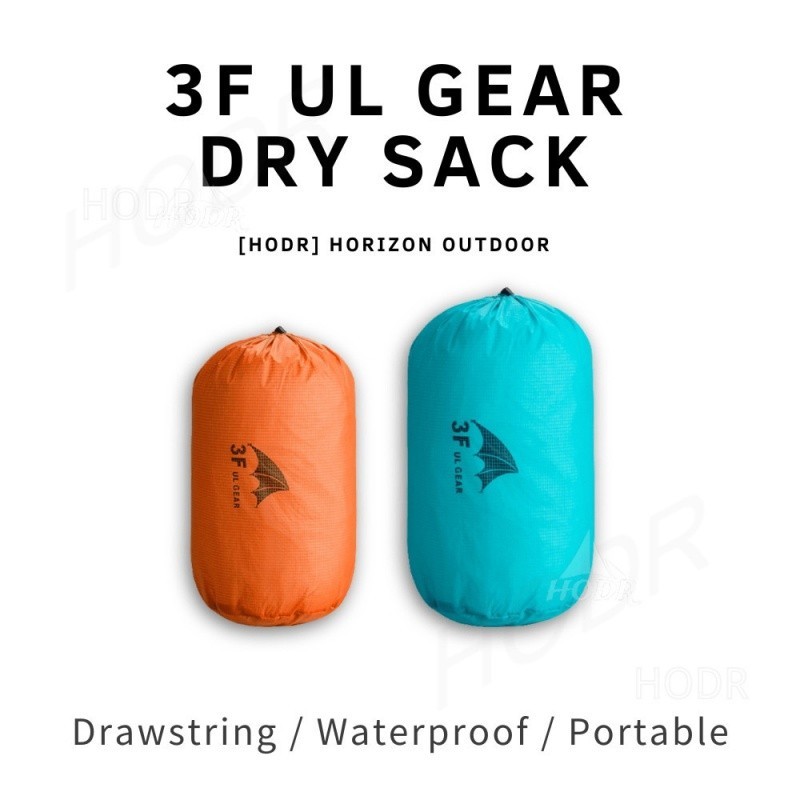 [LODR] 3F UL GEAR ถุงกันน้ำพกพาสไตล์ผจญภัย 15D/210T น้ำหนักเบาบางพริ้ว หูรูดรัดกระชับ เก็บสัมภาระได้จุใจ ทนทาน กันน้ำดี เหมาะตั้งแคมป์ เดินป่า เล่นน้ำ ออกทริปผจญภัย