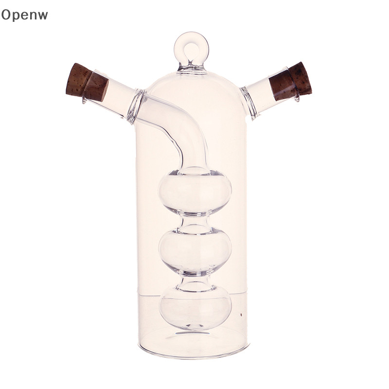Openw 1pc 2-in-1 Double Layerขวดซอสน้ํามันgarขวดแก้วเครื่องปรุงปิดผนึกครัวเก็บขวด Jarsครัวเครื่องมือดี
