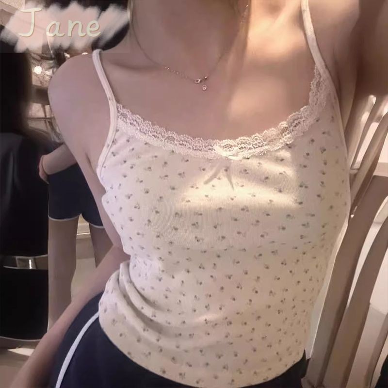 เซ็กซี่ลูกไม้ Camisole ผู้หญิงอเนกประสงค์ Bottoming การออกแบบเสื้อ Sense เผ็ดสาว Top JN