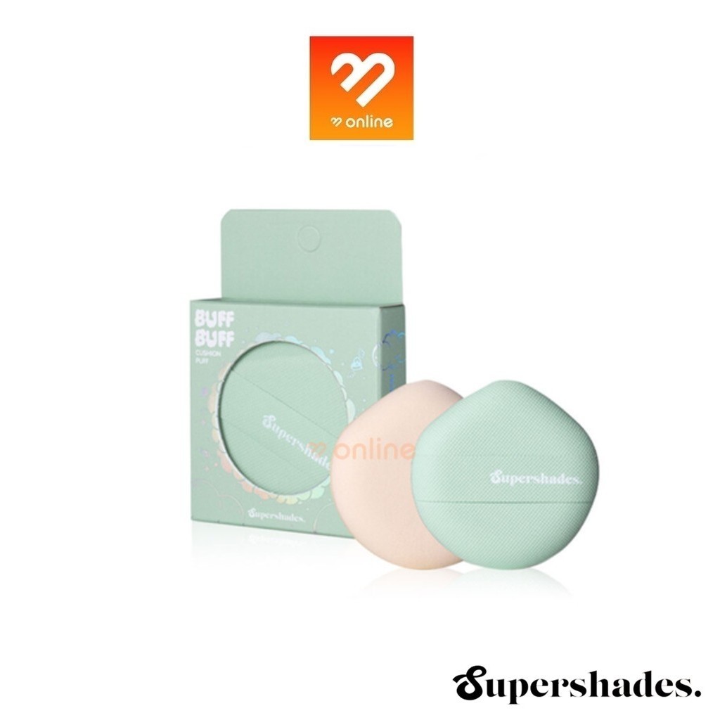 Supershades Buff Buff Cushion Puff พัฟเขียว พัฟคุชชั่น พัฟลงรองพื้น ฟองน้ำลงรองพื้น