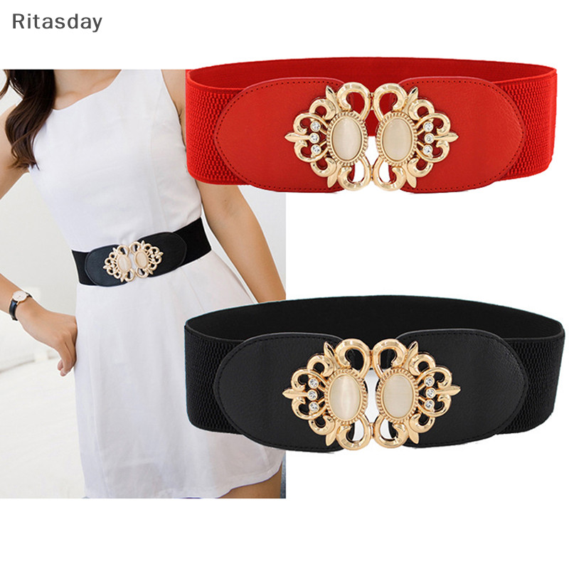 Ritasday แฟชั่นผู้หญิง Retro ยืดหยุ่นยืดชุด N เข็มขัดเอวชุดอุปกรณ์เสริมใหม่