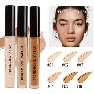 คอนซีลเลอร์เนื้อแมท 6 สีที่ติดทนนานครอบคลุมรอยสิวความหมองคล้ําและฝ้าบนใบหน้าแต่งหน้าถือคอนซีลเลอร์กันน้ําและควบคุมความมัน
