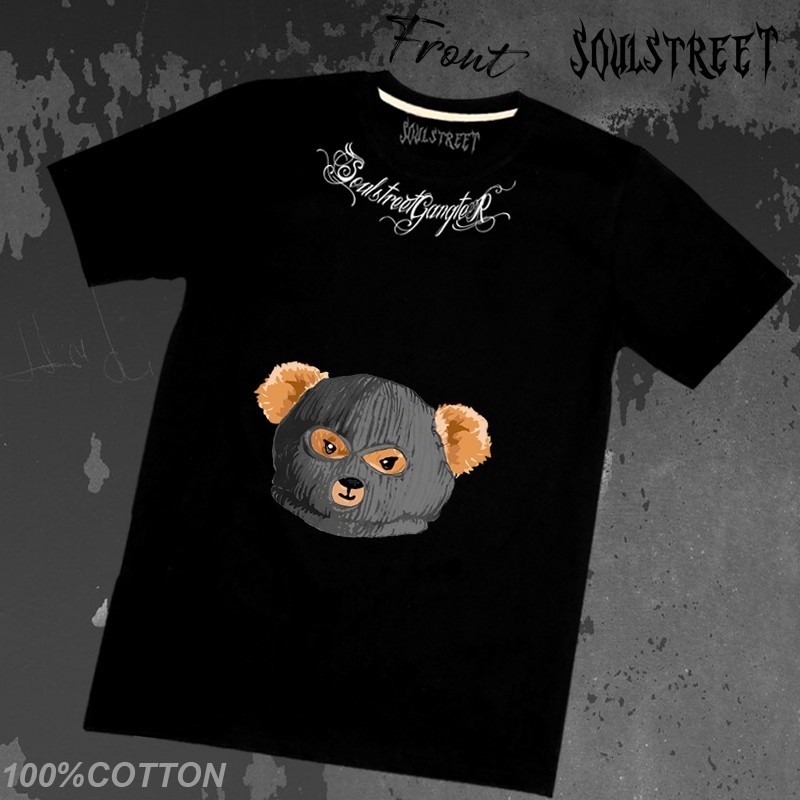 เสื้อยืด SoulStreet Clothing  ลาย SoulStreet BearGangster S-5XL