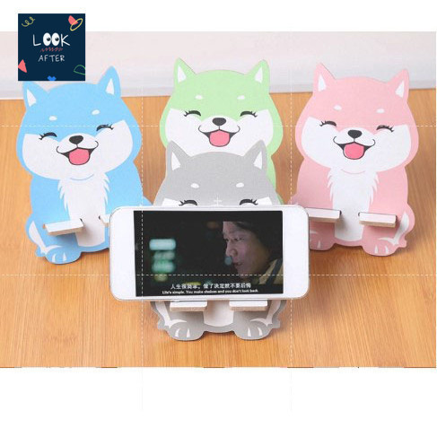 Look After ที่วางโทรศัพท์ แบบกระดาษ ลายน้องหมา คละสี ใช้งานง่าย พร้อมส่งจากประเทศไทย