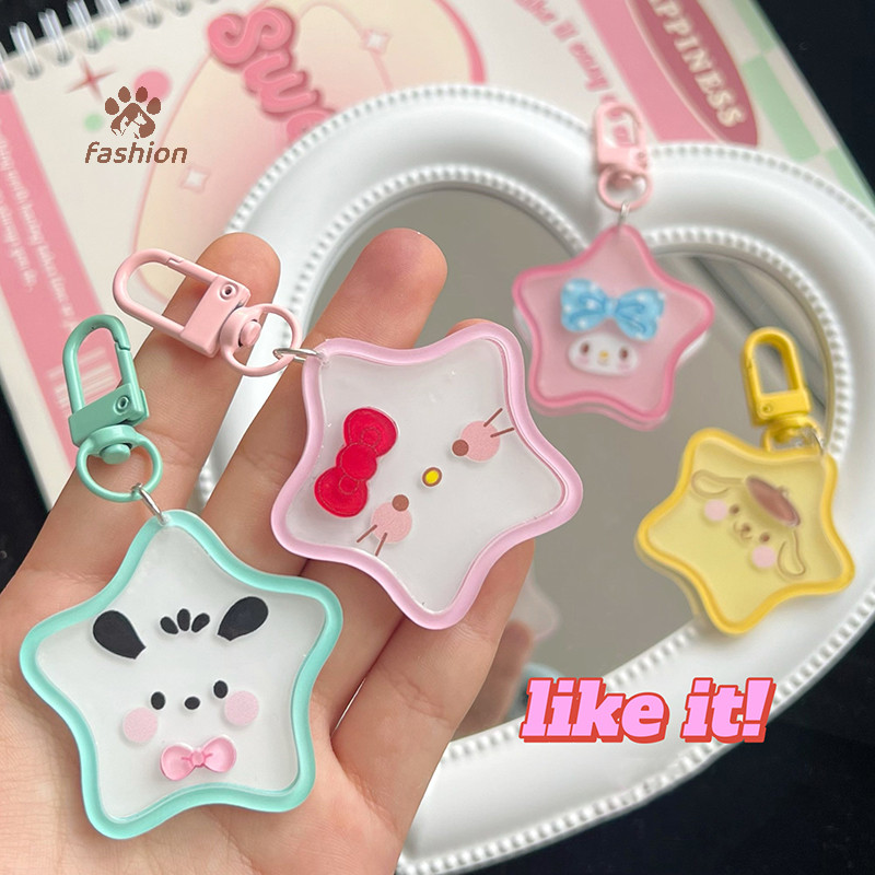 [แฟชั่น] การ์ตูนน่ารัก Sanrio Star พวงกุญแจอะคริลิค Ins สาวหวานกระเป๋านักเรียนจี้พวงกุญแจของขวัญเพื่อน {TH}