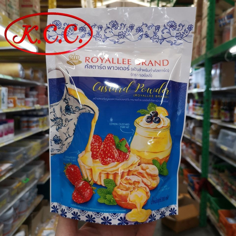 BP ผงคัสตาร์ด พาวเดอร์ แป้งสำหรับทำคัสตาร์ด custard powder ตรา รอยัลลี่ น้ำหนัก 300 กรัม เปลี่ยนแพ็คเกจใหม่
