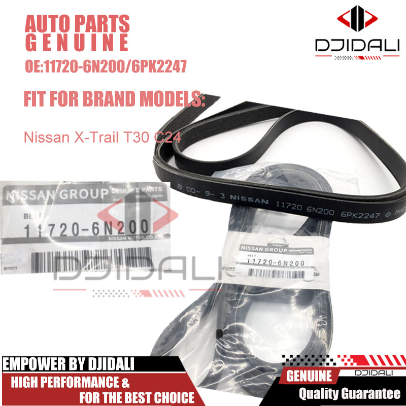 สายพานพัดลม 11720-6N200 สําหรับ Nissan X-Trail T30 C24 6PK2247 ( 6PK2245 6PK2250 )