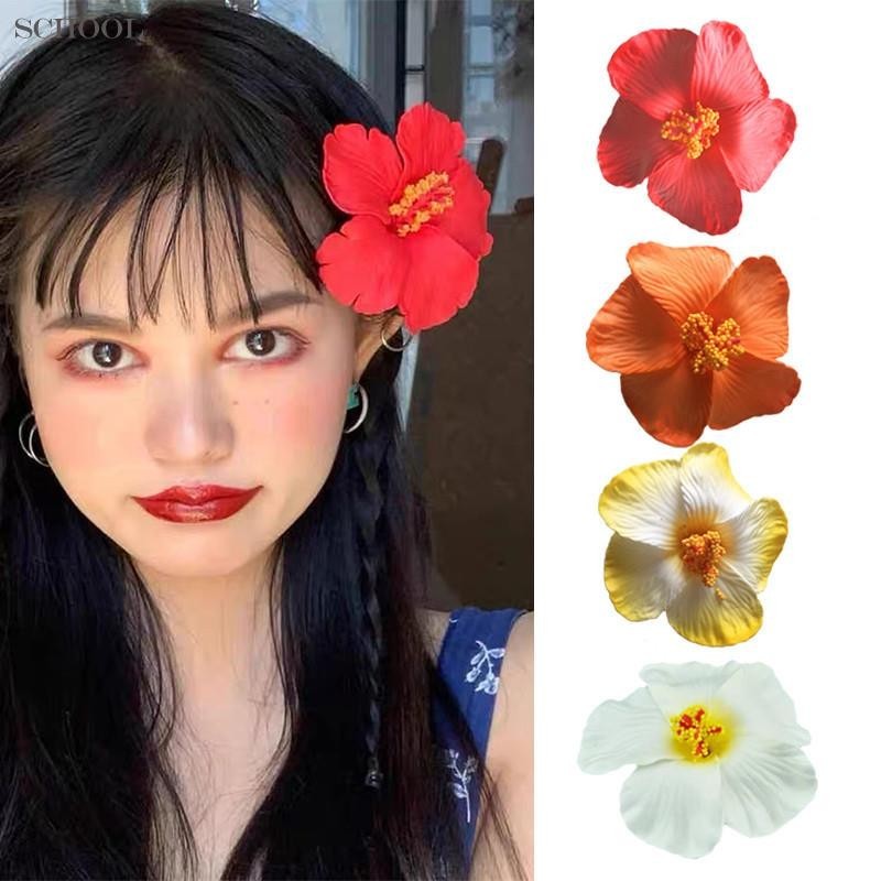 โบฮีเมียแฟชั่นผู้หญิงชายหาดวันหยุดไข่ดอกไม้คลิปผมดอกไม้duckbill Barrettes Hairpinเครื่องมือจัดแต่งทรงผมฤดูร้อนสาวHeaddress