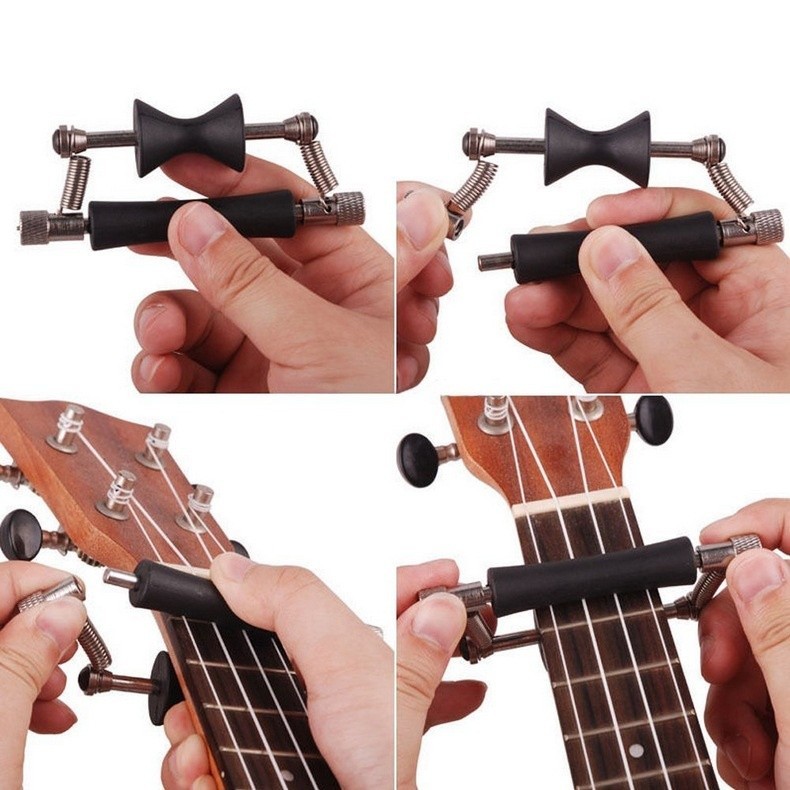 กีตาร์ Rolling Capo เลื่อน Capo ปรับ Capo พลาสติกและสแตนเลส Capo สําหรับปรับแต่งโทน